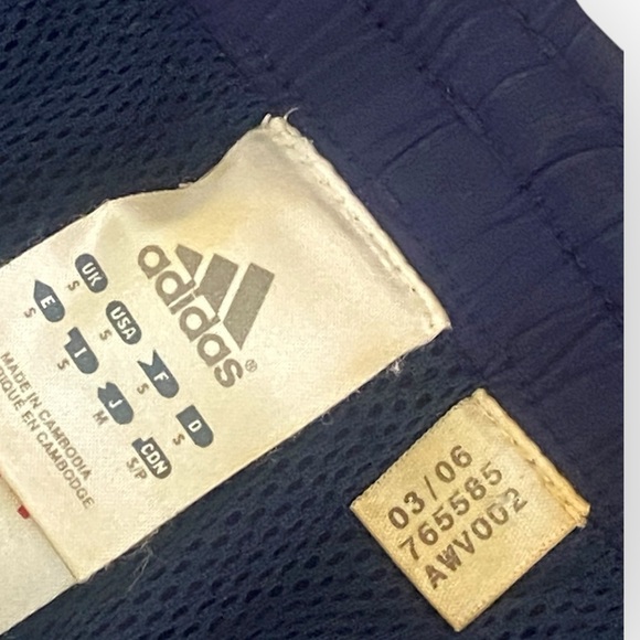 Vintage Adidas Three Stripe Navy Track Pant Zippered Open Hem Size Women’s Small - Picture 5 of 12